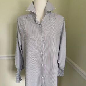 Women's Striped Button Down Shirt